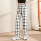Black and White Plaid Loose Plus Size Pants Female Small Student Summer Thin All-match Casual Sports Pants