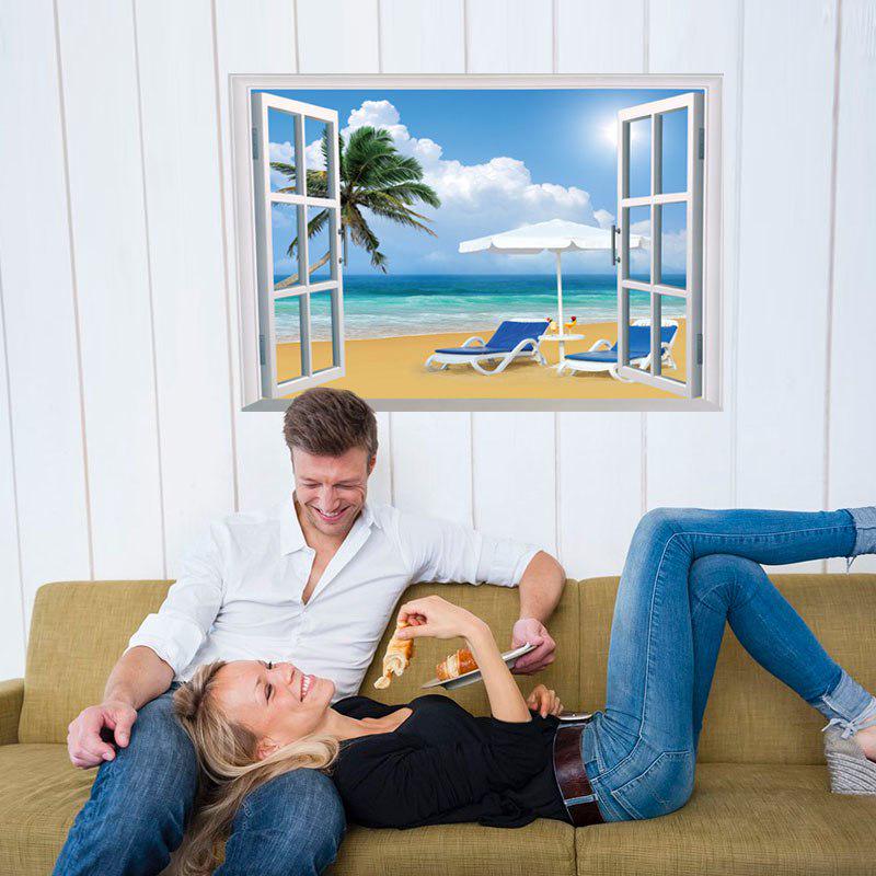 [Wall sticker ]3d Fake Windows Mediterranean Scenery Art Home Decoration Wall Stickers Living Room S