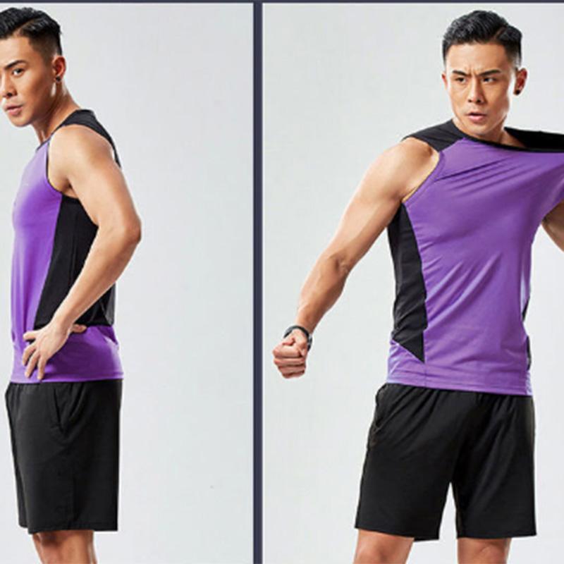 Fitness Clothes Men's Running Tight Quick-drying Clothes Large Size Gym Sportswear Sleeveless Vest Vest Summer Top