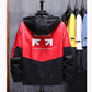 Men's Spring and Autumn Coat Sportwear Jacket Korean Trend Colorblock Print Hooded Jacket Loose Casual Bomber Jacket