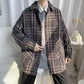 Checked Sweatshirts Men's Autumn and Winter Loose Wild Tide Brand Sweater Korean Style Trendy Sweater