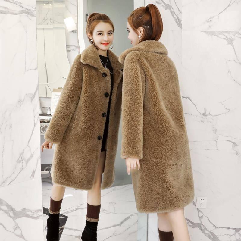 Faux Fur Coat Women Winter White Jacket Coat Female Plus Size Warm Long Casual Outerwear Overcoat