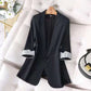 Casual Thin Women's Suit Jacket with Thin Sleeves and Thin Breathable Suit Jacket Women's Casual Temperament Jacket Elegant Blazer