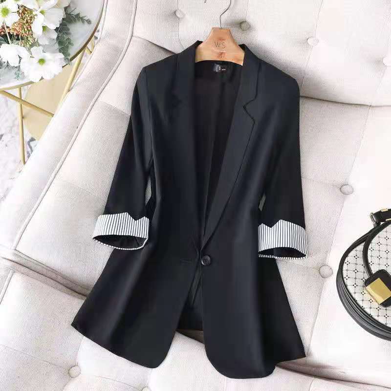 Casual Thin Women's Suit Jacket with Thin Sleeves and Thin Breathable Suit Jacket Women's Casual Temperament Jacket Elegant Blazer