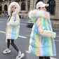 Down Padded Jacket Women's Mid-length Winter Fashion Trend Loose Warmth Thick Padded Jacket