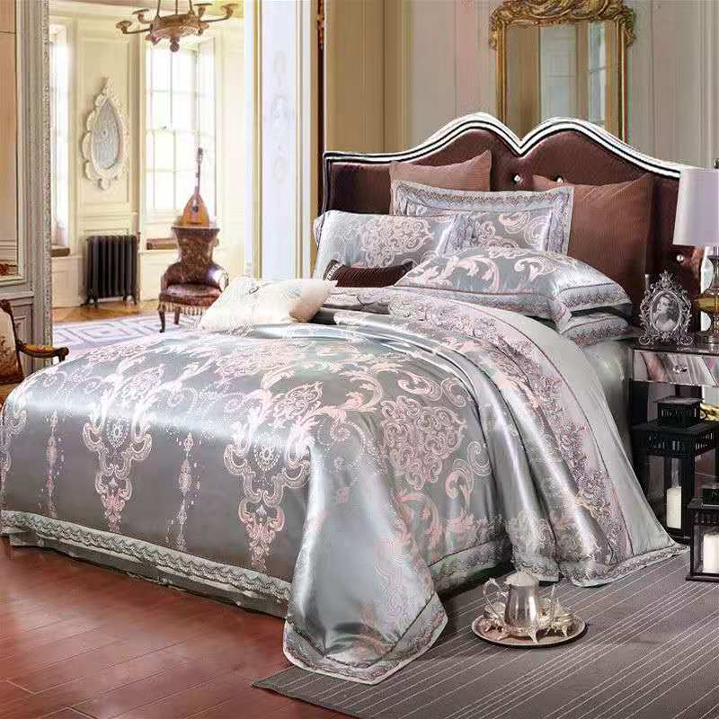 Luxury  Bedding Sets Bed Sheet Jacquard Duvet Cover Pillowcase Queen King Size Home Textile