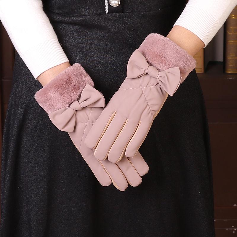 Winter Warm gloves Thick gloves Woman fashion gloves Plush Cotton gloves Windproof gloves