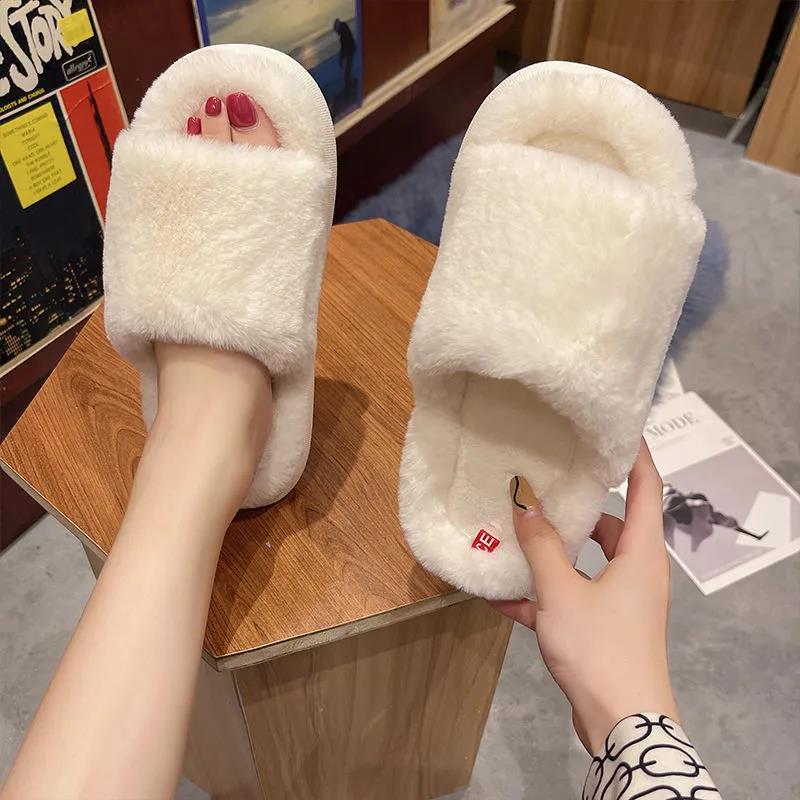 The Trend of Autumn and Winter Men's and Women's Cotton Slippers Warm and Durable Flat Shoes Fashion Casual