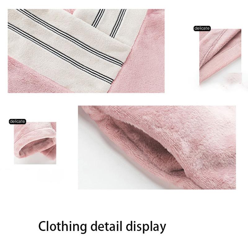 Coral Velvet Pajamas Women's Winter Thickening Plus Velvet Cute Long-sleeved Home Service Suit Autumn and Winter Pineapple Can Be Worn Outside