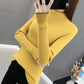 Autumn and Winter Korean Warm Knit Sweater Slim Long-sleeved Solid Color Blouse Round Neck Non-ball Sweater