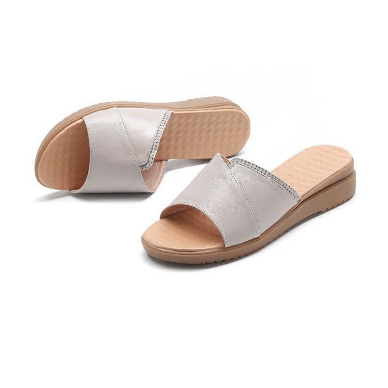 Fashion Slippers Women Summer Sandals Shoes Peep-toe Low Roman Sandals Ladies Flip Flops Slippers