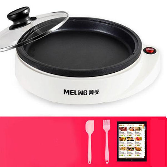 650W Barbecue Nonstick Pan Electric Bakeware Fried Steak Pan Flat Bottom Frying Pan Kitchen Supplies