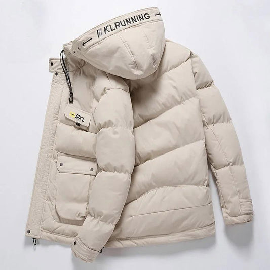 Winter Men's Cotton-padded Jacket with Detachable Hood Cotton-padded Jacket To Keep Warm Youth Casual Down Jacket