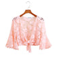 1 PCS Lace Cardigan Women Sun Protection Summer Short Solid Color Thin Shawl