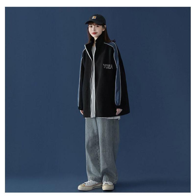 Autumn and Winter Lazy Retro Loose All-match Baseball Uniform Jacket Women