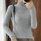 Autumn Winter Turtleneck Sweater Women's Slim Pullover Solid Color Bottoming Shirt Long Sleeves Short Knit Sweater Warm Jumper Women Casual Basic Tops