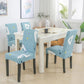 2-piece Dining Table and Chair Cover High Elastic Universal Chair Cover Fabric Printing Home Dining Seat Cover