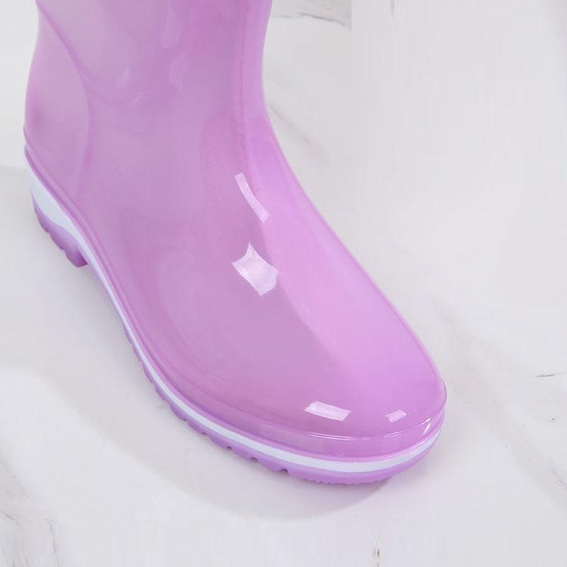 Jelly Rain Shoes Women's High Tube Water Boots Anti-skid Boots Women's Rubber Shoes Waterproof Shoes