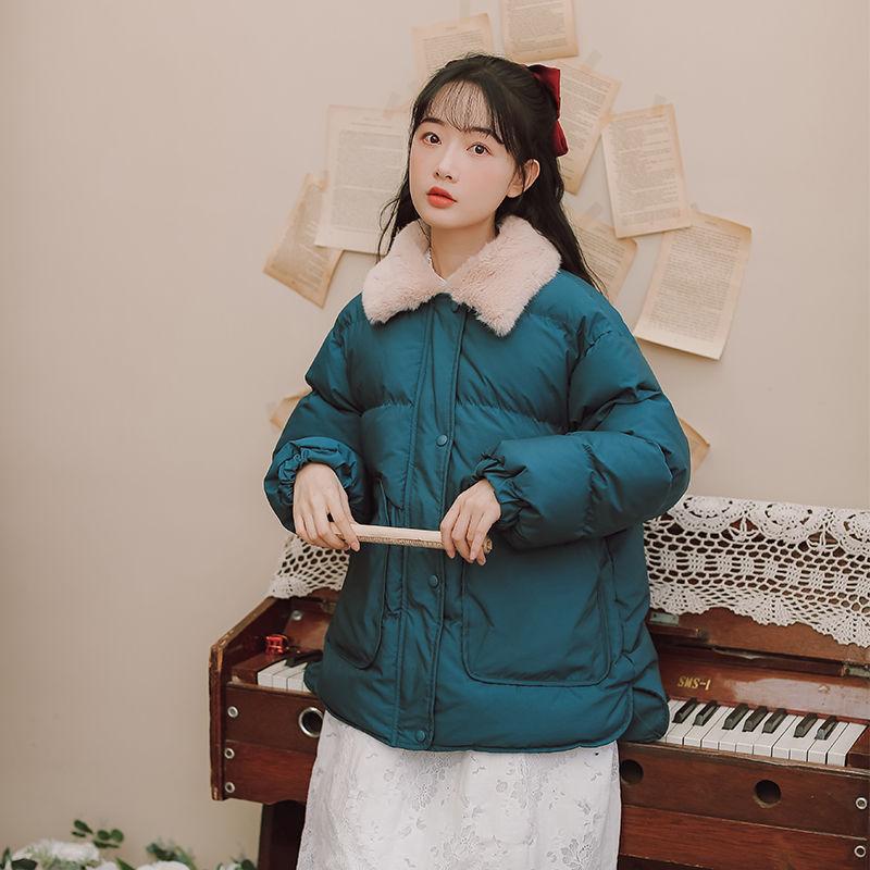 Women's Cotton-padded Jacket Without Hood I Short Thickened Thin Cotton-padded Jacket Loose Winter Coat Jacket Literary Retro