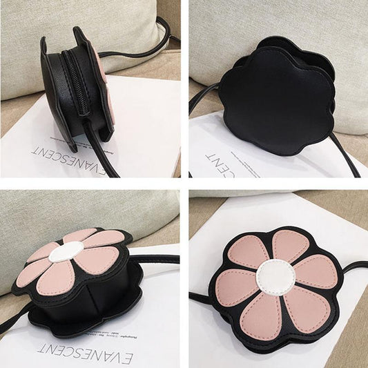 Children's Flower Bag Cute Princess Bag Bucket Bag Crossbody Bags Cute Small Mini PU Bag Girl Student Outing Trip