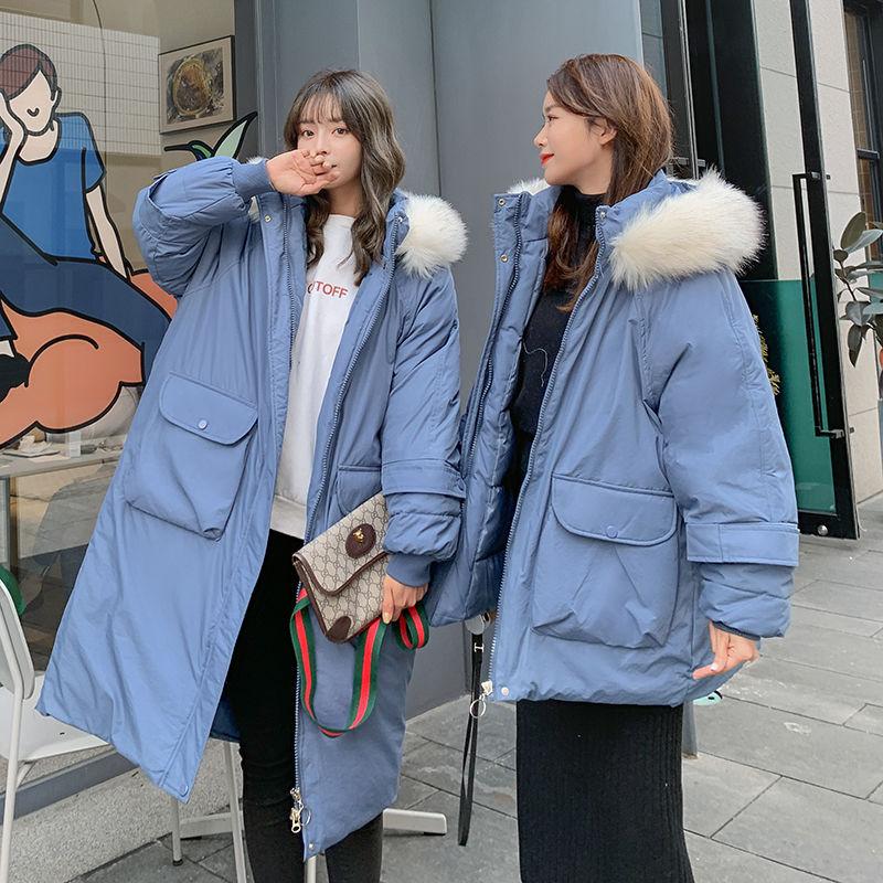Winter Girlfriends Dress Big Fur Collar Cotton Coat Korean Style Loose Cotton Coat Women's Short Thick Coat