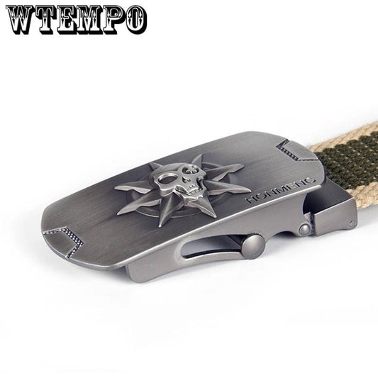 High Quality Canvas Belt Men And Women Jeans Belt Casual Strap Colors Long Metal Buckle Belts