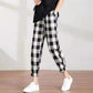 Harlan Pants Women's Loose and Wild Trend Short Autumn and Winter Beam Feet Plaid Casual Leggings