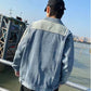 Coat Male 2021 Autumn Trend Splicing Jacket Street Denim Jacket