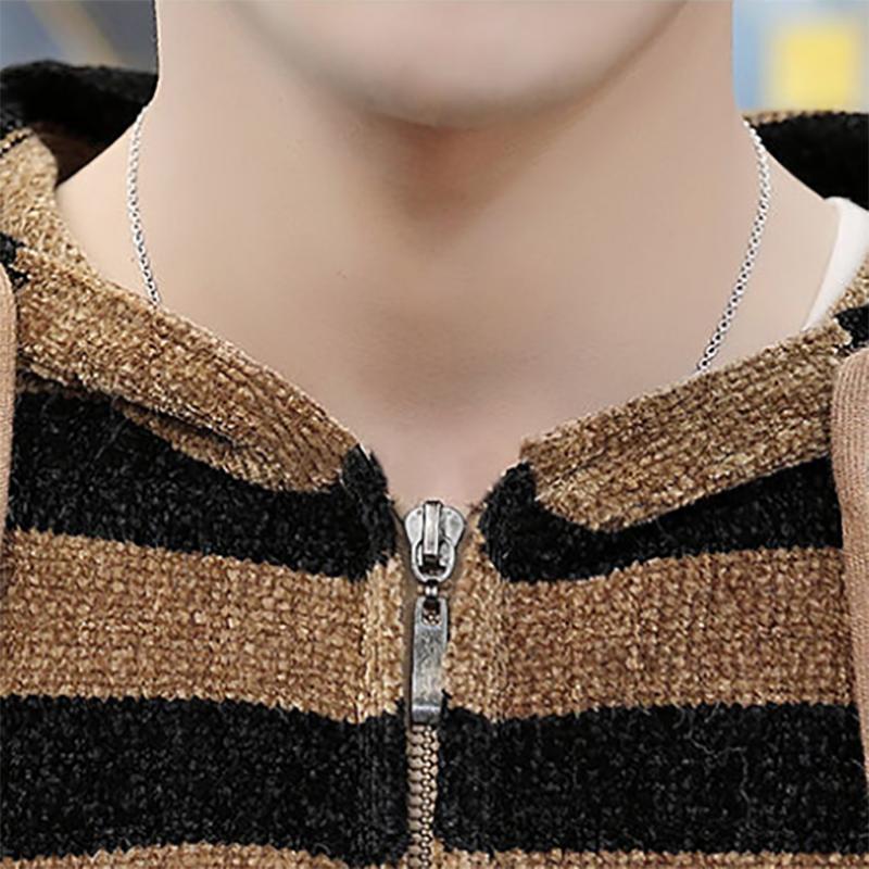 Men's Knitted Cardigan Zipper Sweater Men's Jacket Trend Sweatershirts Spring and Autumn