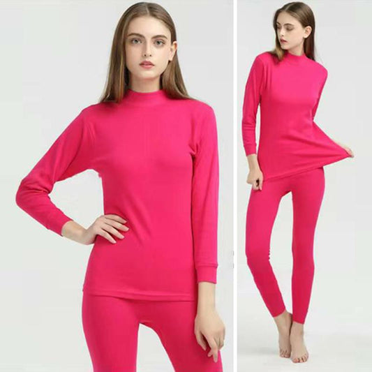 Women Long Sleeve Thermal Underwear Winter Thicken Tight Suit Sexy Pajamas Autumn Windproof Soft Lining High Elasticity Slim Comfortable Breathable