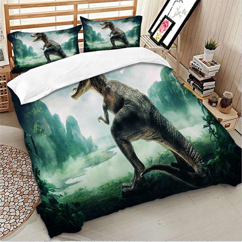 Bedding Set 3D Dinosaur Men Bedding Sets Duvet Cover Sets 3 Pcs Boy Duvet Cover Pillow Case