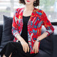 Bohemian Printed Cardigan Women's High-end Thin Short Knitted Jacket Loose Wool Cardigan Plus Size Woollen Sweater Outer Wear