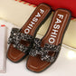Summer Women Crystal Slippers Glitter Flat Soft Bling Female Candy Color Flip Flops Indoor Ladies Slides Beach Shoes