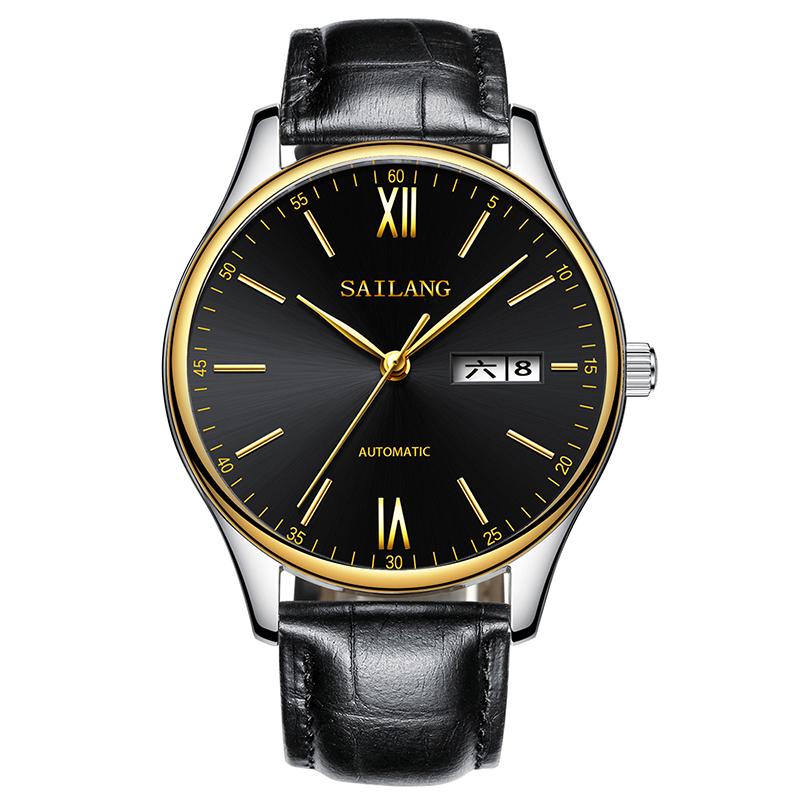 Leather quartz wrist watch fashion men business watch electronic wrist watch
