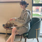 Hooded Long-sleeved Knitted Dress Women Autumn and Winter Fashion Slim Bottoming Bag Hip Sweater Dress
