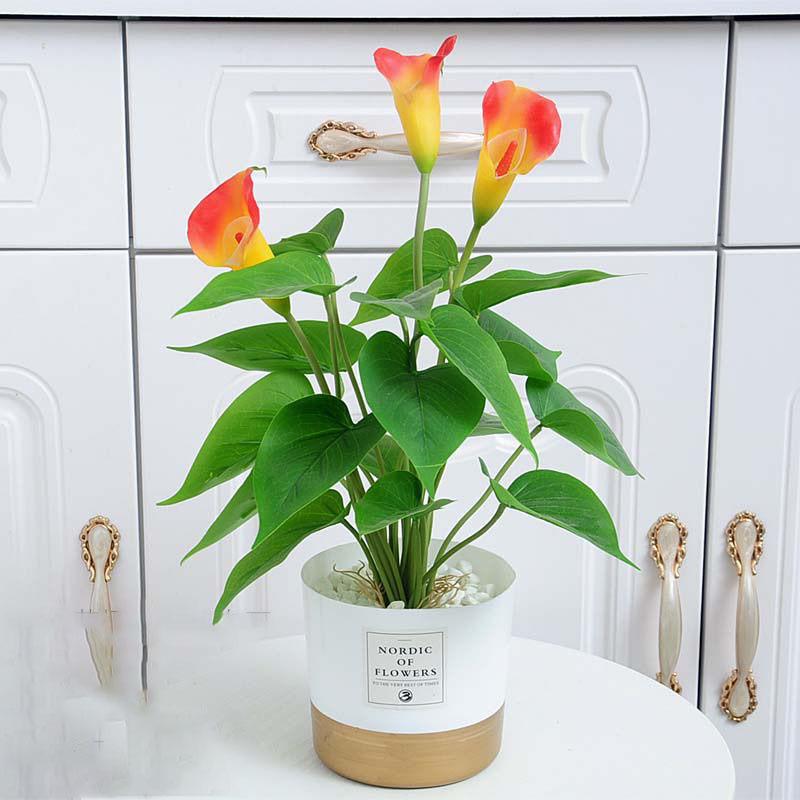 Nordic Wind Simulation Plant Bonsai Turtle Back Leaf Indoor Potted Desktop Artificial Flower Decoration Simulation Flower Green Plant Decoration