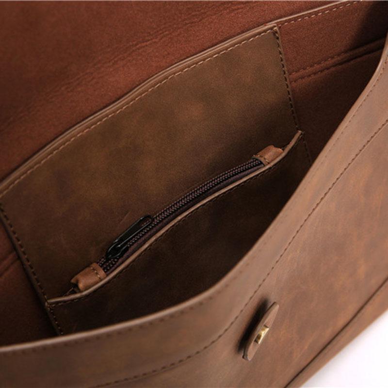 Business Briefcase Men Retro Casual Envelope Bags Handbag Shoulder Diagonal Computer Bag