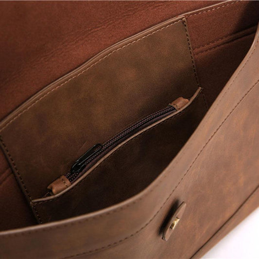 Business Briefcase Men Retro Casual Envelope Bags Handbag Shoulder Diagonal Computer Bag
