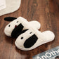 Autumn and Winter Dog Ear Design Pure Cotton Slippers Fashion Flat Cotton Shoes Indoor Casual Shoes