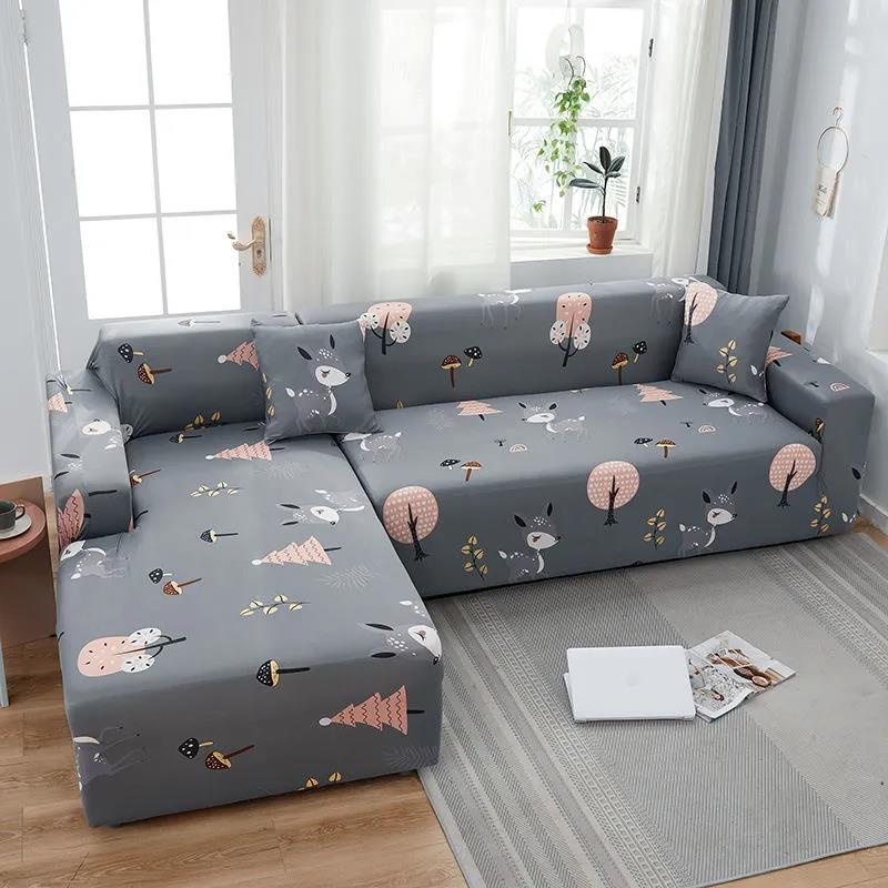 Nordic Style Fashion Printing All-inclusive Elastic Dust-proof Wear-resistant Universal Sofa Cover Full Cover Sofa Cover