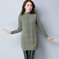 Half Turtleneck Wool Pullover Sweater Loose Mid-length Sweater Women Long Sleeve Bottoming Sweater