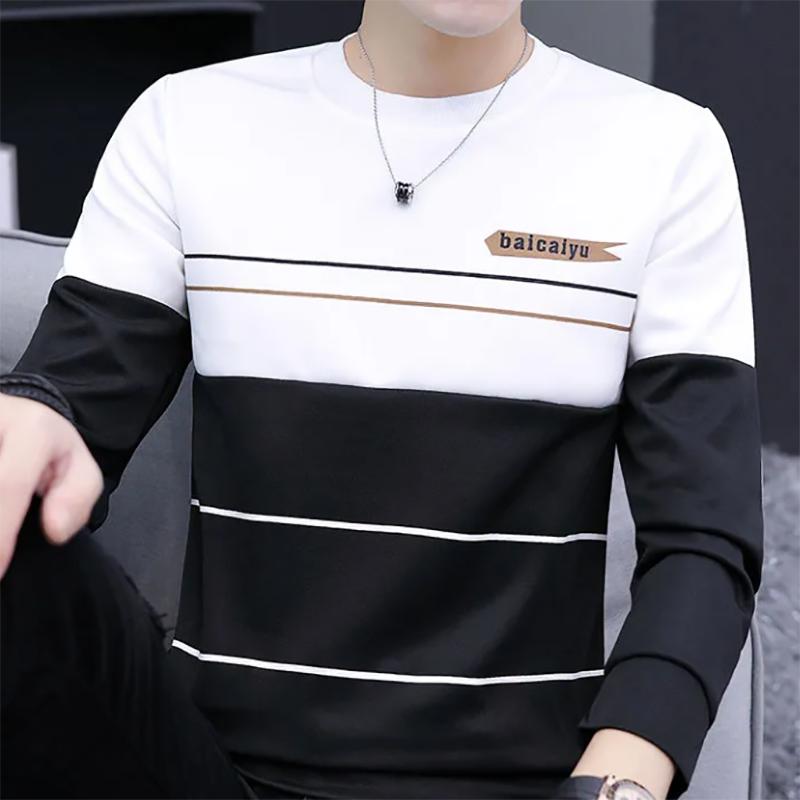 Men's Sweatershirts Long-sleeved  Men's Round Neck Clothes Loose Plus Size Autumn Sweater