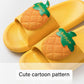 WTEMPO Slippers Women External Wear Cartoon Pineapple Thick Bottom Soft Lightweight  Non-slip Beach Bedroom Home Bathroom