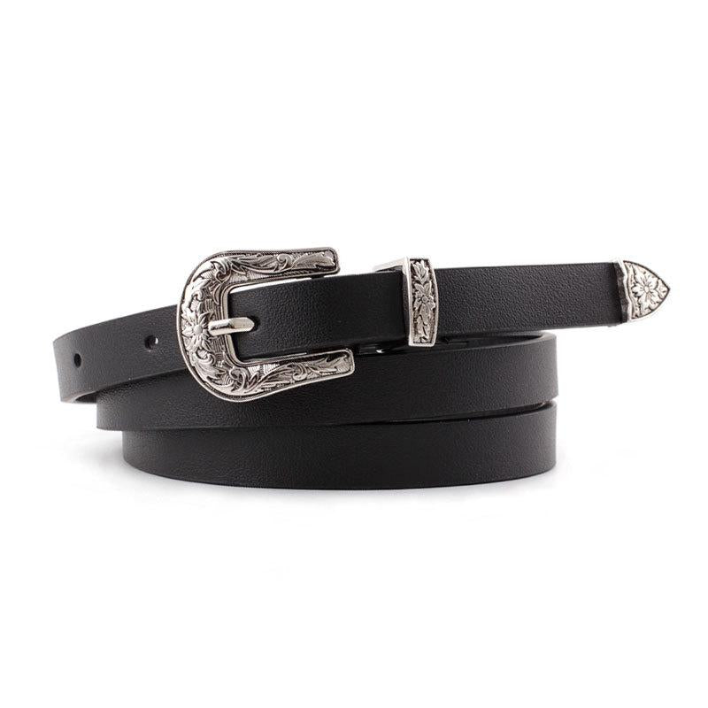 Waist Belt Fashion Women Waist Pin Buckle Belt Waistband Metal Round Ring Circle
