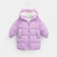 Children's Padded Jacket Boys Korean Mid-length Padded Jacket Women's Middle and Small Children Down Padded Jacket Thick Winter