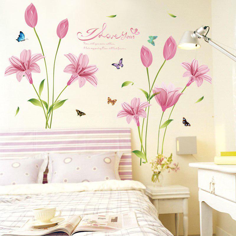 [Wall sticker ]Lily Wall Stickers Home Decor Living Room Bedroom Window Bathroom Tile Art Decals Flo