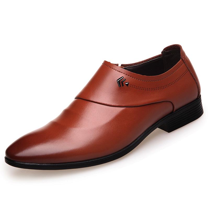 Men's Shoes Flat Oxford Pointed Toe Slip-on Breathable Wedding Office