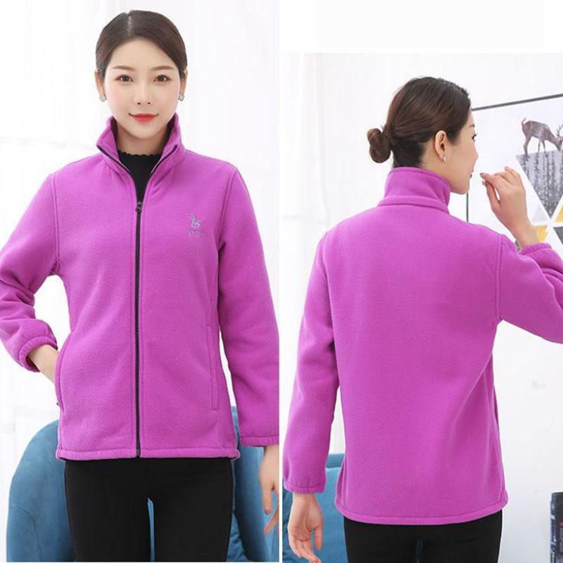 Winter Ladies Stand-collar Fleece Jacket Fashion Casual Thick Warm Short Cardigan Jacket Suitable for Women