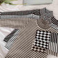 Black and white striped pullover sweater women's winter slim thin turtleneck sweater long sleeves