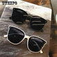 WTEMPO Women's Fashion Vintage Retro Mirror Designer Flat Lens Sunglasses